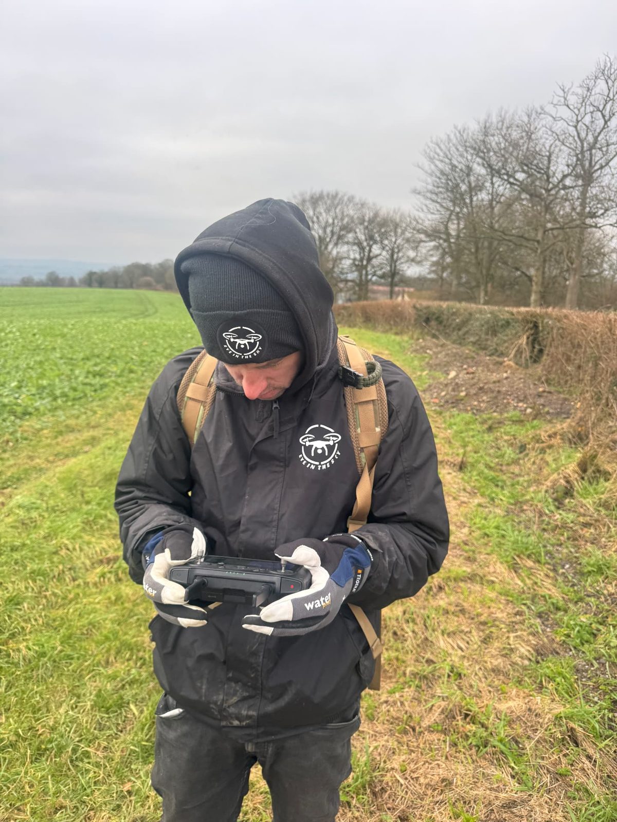 Flying a search drone